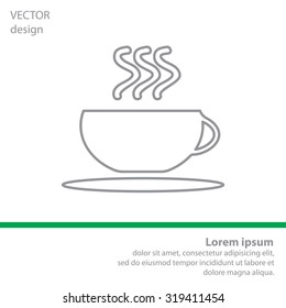 Coffee cup line icon