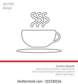 Coffee cup line icon