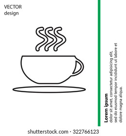 Coffee cup line icon