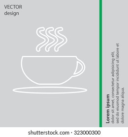 Coffee cup line icon