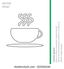 Coffee cup line icon
