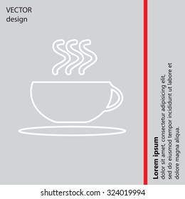 Coffee cup line icon