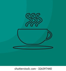 Coffee cup line icon