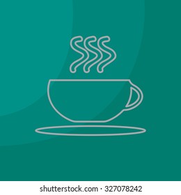 Coffee cup line icon