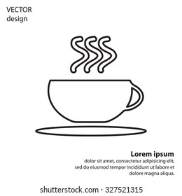 Coffee cup line icon