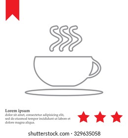 Coffee cup line icon