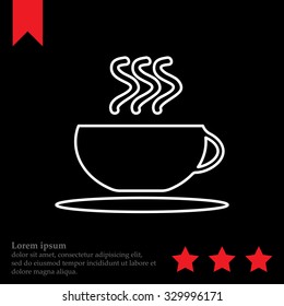 Coffee cup line icon