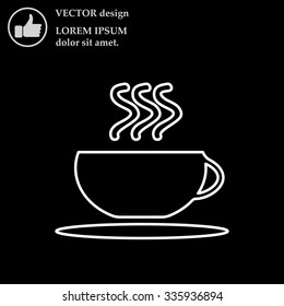 Coffee cup line icon