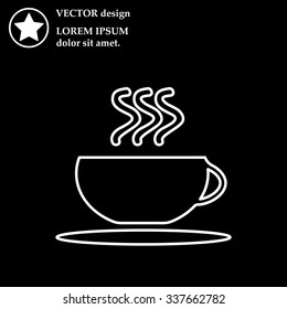Coffee cup line icon
