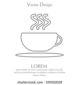 Coffee cup line icon