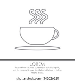 Coffee cup line icon