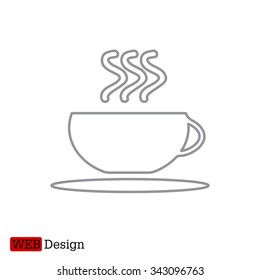 Coffee cup line icon