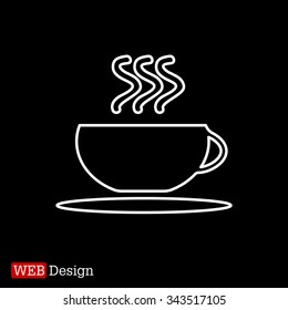 Coffee cup line icon