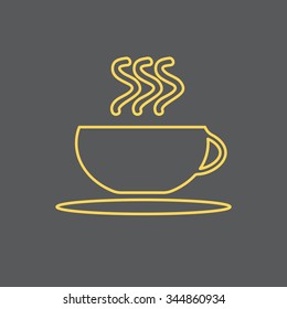 Coffee cup line icon