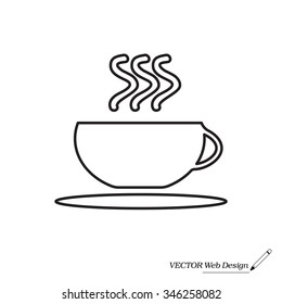 Coffee cup line icon