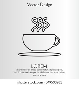 Coffee cup line icon