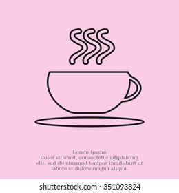 Coffee cup line icon