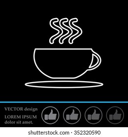Coffee cup line icon