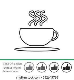 Coffee cup line icon