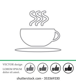Coffee cup line icon