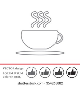 Coffee cup line icon