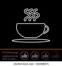 Coffee cup line icon
