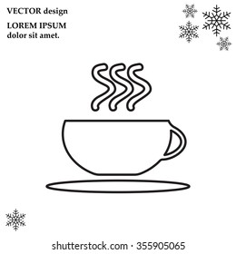 Coffee cup line icon