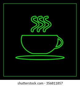 Coffee cup line icon