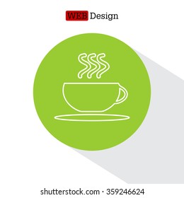 Coffee cup line icon