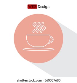 Coffee cup line icon