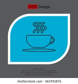 Coffee cup line icon