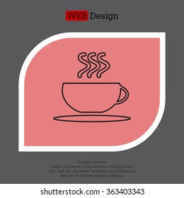 Coffee cup line icon