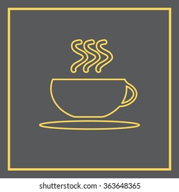 Coffee cup line icon