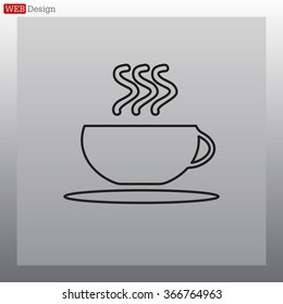 Coffee cup line icon