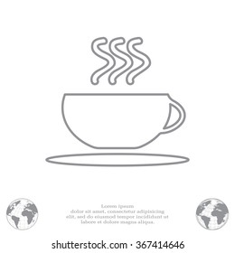 Coffee cup line icon
