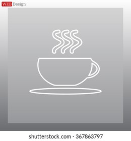 Coffee cup line icon