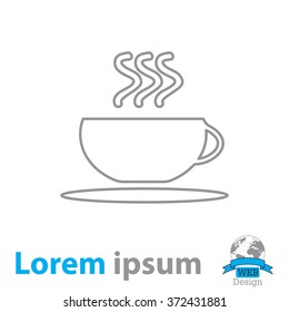 Coffee cup line icon