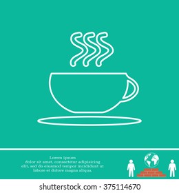 Coffee cup line icon
