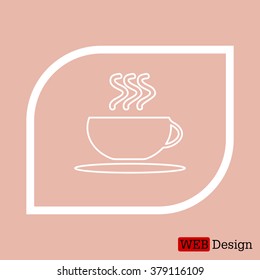 Coffee cup line icon