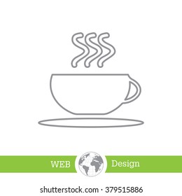 Coffee cup line icon