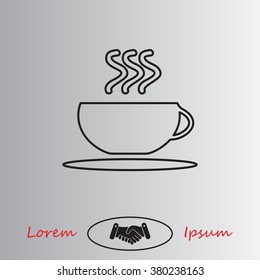 Coffee cup line icon