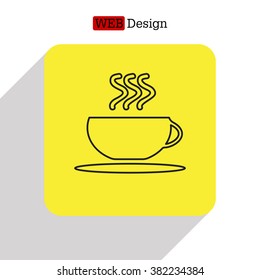 Coffee cup line icon
