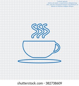 Coffee cup line icon