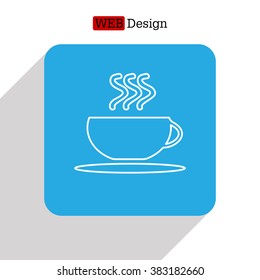 Coffee cup line icon