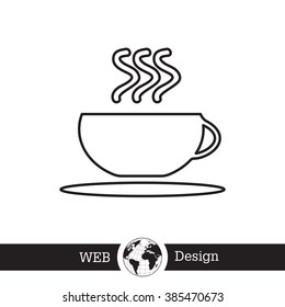 Coffee cup line icon