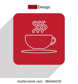 Coffee cup line icon