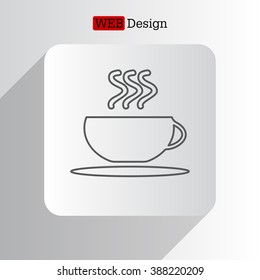 Coffee cup line icon