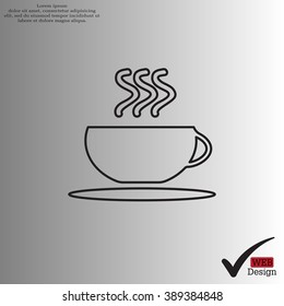 Coffee cup line icon