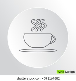 Coffee cup line icon