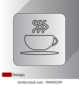 Coffee cup line icon